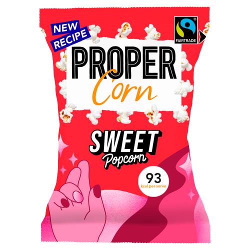 Propercorn Fairtrade Sweet Popcorn 90g RRP £1.80 CLEARANCE XL 99p